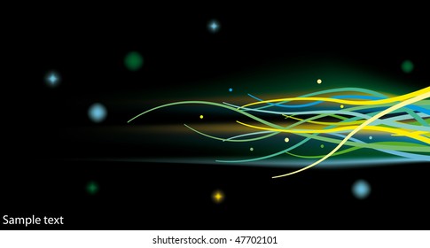 Transparent Lights and Wavy Foliage Decorations