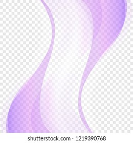 Transparent lines. Violet, white. Design elements. Transparent background. Abstraction.