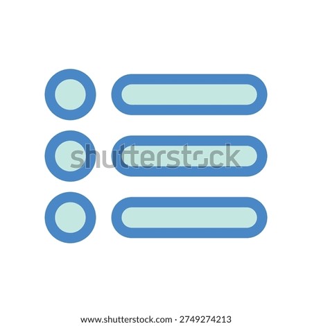 Transparent List Selector Symbol Adorned with Blue Dots