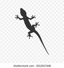 Transparent lizard icon, vector illustration of a lizard icon in dark color and transparent background