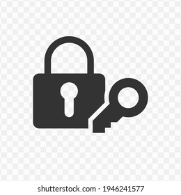 Transparent lock icon png, vector illustration of an lock icon in dark color and transparent background(png)