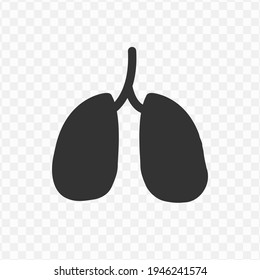 Transparent lungs icon png, vector illustration of an lungs icon in dark color and transparent background(png)