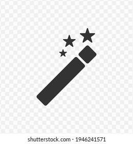 Transparent magic stick icon png, vector illustration of an magic stick icon in dark color and transparent background(png)