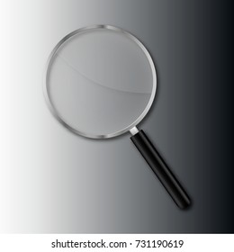 transparent magnify glass vector transparency magnifier realistic