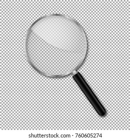 transparent magnify glass vector transparency magnifier realistic