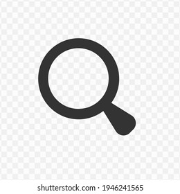 Transparent Magnifying Glass Icon Png, Vector Illustration Of An Magnifying Glass Icon In Dark Color And Transparent Background(png)