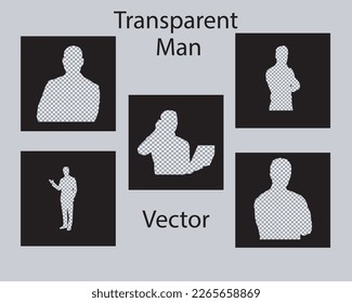 Transparent Man for social media post design