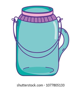 transparent mason jar preserve object
