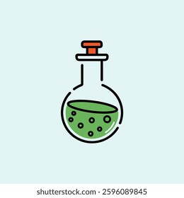 A transparent measuring cylinder, a laboratory instrument designed for accurately measuring liquid volumes in scientific experiments.