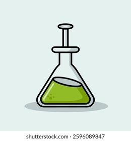 A transparent measuring cylinder, a laboratory instrument designed for accurately measuring liquid volumes in scientific experiments.