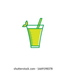 transparent melon juice colorful icon vector design