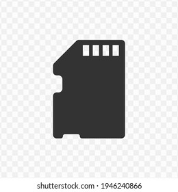 Transparent memory icon png, vector illustration of an memory icon in dark color and transparent background(png)