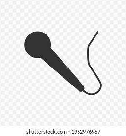 Transparent Microphone Icon Png, Vector Illustration Of An Microphone Icon In Dark Color And Transparent Background(png)