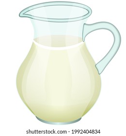 Transparent milk jug, illustration has transparency function