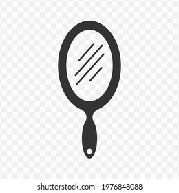 Transparent mirror icon png, vector illustration of an mirror icon in dark color and transparent background(png).