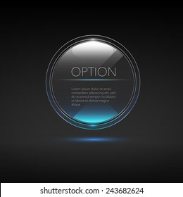 transparent modern button for web design. eps 10
