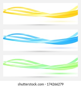 Transparent modern headers collection. Vector illustration