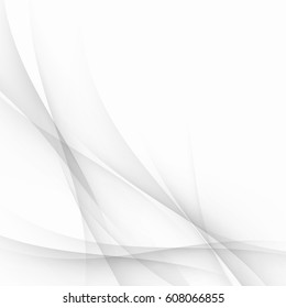 Transparent modernistic hi-tech abstract layout with smooth soft grey lines. Vector illustration