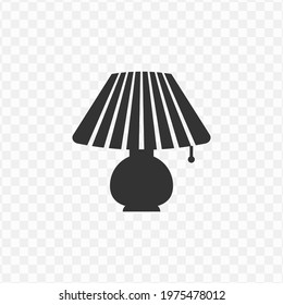 Transparent night lamp icon , vector illustration of an night lamp icon in dark color and transparent background