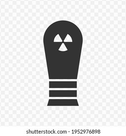 Transparent nuclear icon png, vector illustration of an nuclear icon in dark color and transparent background(png)