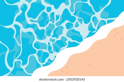 Transparent ocean water surface illustration