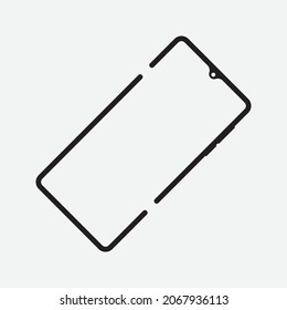 Transparent Outlined Isolated Smartphone Icons and Illustration For Multi-Purpose Application with Scalable Vector Graphics