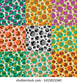 transparent overlapping circles vector patterns