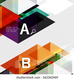 Fondo abstracto de triángulos superpuestos transparentes