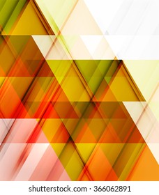 Transparent overlapping triangles on white. Business or technology minimal futuristic template