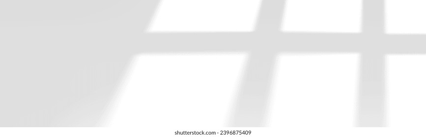 Transparent overlay shadow from the window. Shadow overlay effect. Realistic soft light effect of shadows and natural lightning on transparent background