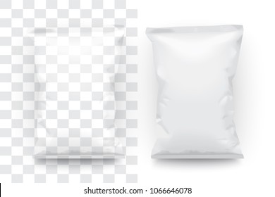 transparent package mock up vector