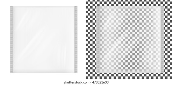 Transparent package for snacks, food, chips, cheese and spices
