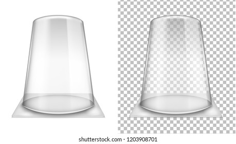 Transparent packaging box for cake and dessert.