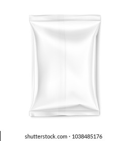 Transparent packaging pillow bag for food, your design, presentation. Vector illustration on white background. EPS10 - Shutterstock ID 1038485176