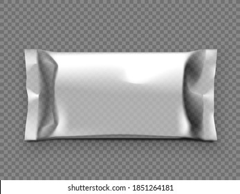 Transparent Packaging For Snacks, Chips, Sugar, Spices, Or Other Food EPS10 Vector