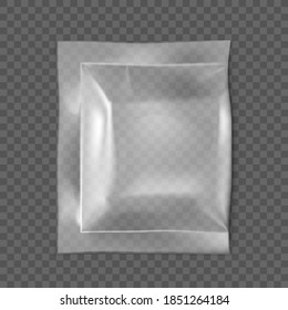Transparent Packaging For Snacks, Chips, Sugar, Spices, Or Other Food EPS10 Vector