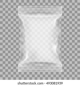 Transparent Packaging For Snacks, Chips, Sugar, Spices, Or Other Food EPS10 Vector - Shutterstock ID 493081939