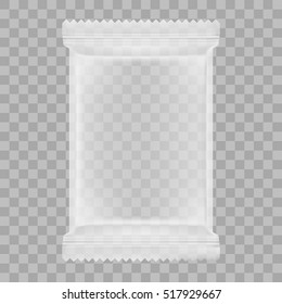 Transparent Packaging For Snacks, Chips, Sugar, Spices, Or Other Food EPS10 Vector