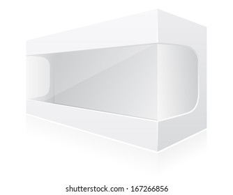 transparent packing box vector illustration isolated on white background