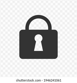 Transparent padlock icon png, vector illustration of an padlock icon in dark color and transparent background(png)