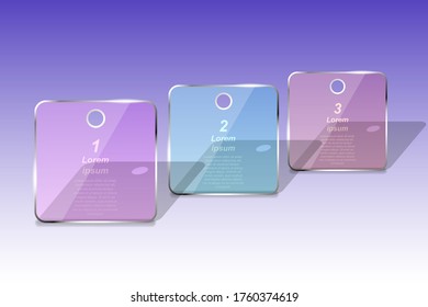 Transparent panels for text. Vector illustration EPS10