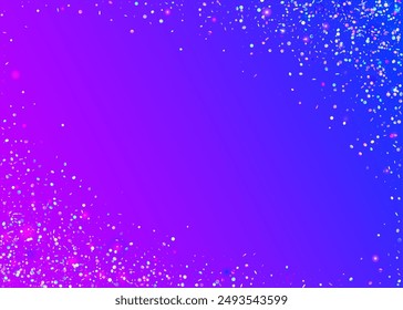 Transparent Paper. 3d Concept. Modern Banner. Hologram Tinsel. Digital Design. Glare Abstract Explosion. Unicorn Burst. Blue Disco Serpentine. Purple Transparent Paper