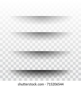 Transparent paper realistic shadow effect is installed. Element for advertising and advertising message, isolated on a transparent background. Abstract illustration for your design and business