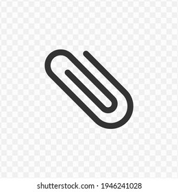 Transparent Paperclip Icon Png, Vector Illustration Of An Paperclip Icon In Dark Color And Transparent Background(png)