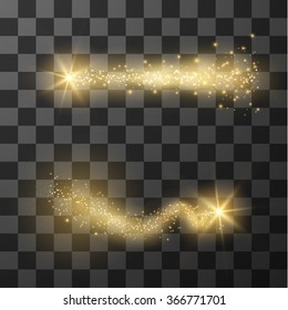 Transparent particle trail vector background. Eps10.