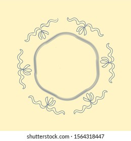 Transparent pattern in the form of a circle with curls