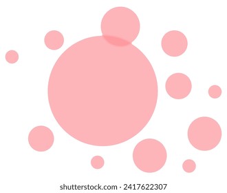 Transparent peach Color Bubbles Vector Art Graphics 12