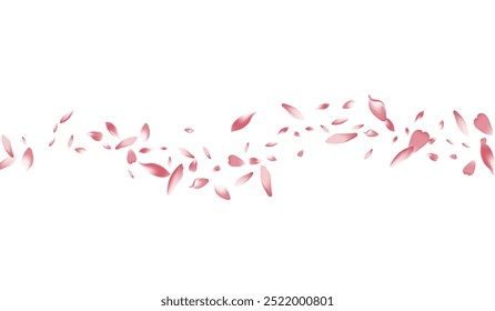 Transparent Peach Petal Vector White Background. Purple Valentine Apple Petal Backdrop. Rose Petal Spa Congratulation. Free Sakura Petal Product.