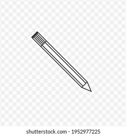 Transparent pencil icon png, vector illustration of an pencil icon in dark color and transparent background(png)