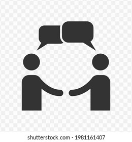 Transparent People Talk Icon Png, Vector Illustration Of People Talk In Dark Color And Transparent Background(png).